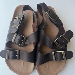 Old Navy Kids Dark Brown Buckle Sandals